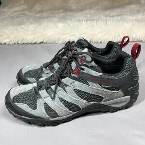 Merrell Alverstone Waterproof Low Hiking Shoes CastleRock Mens Size 12 Gray Camp